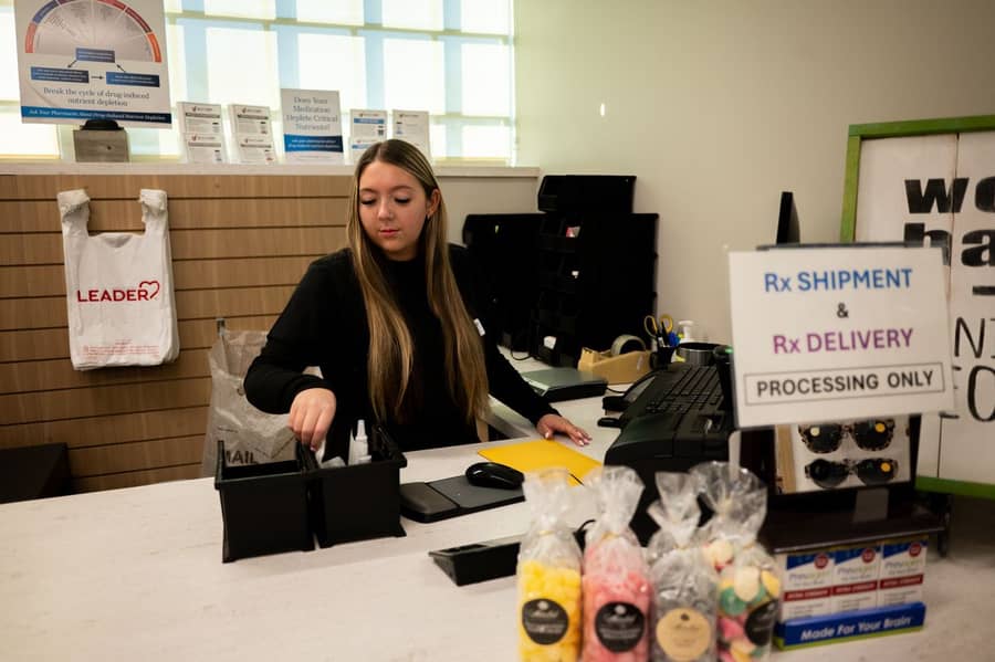 Prescription delivery handoff at a home entrance